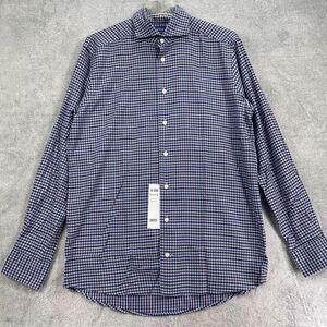 Eton Dress Shirt Mens Medium 39/15.5 Multicolor Gingham Cotton Classic Formal